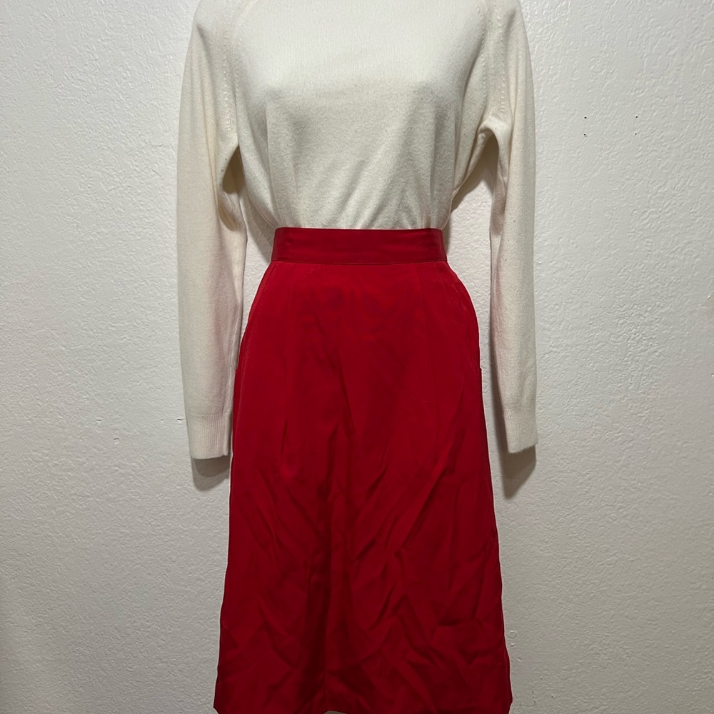 Vintage Red Pencil Skirt